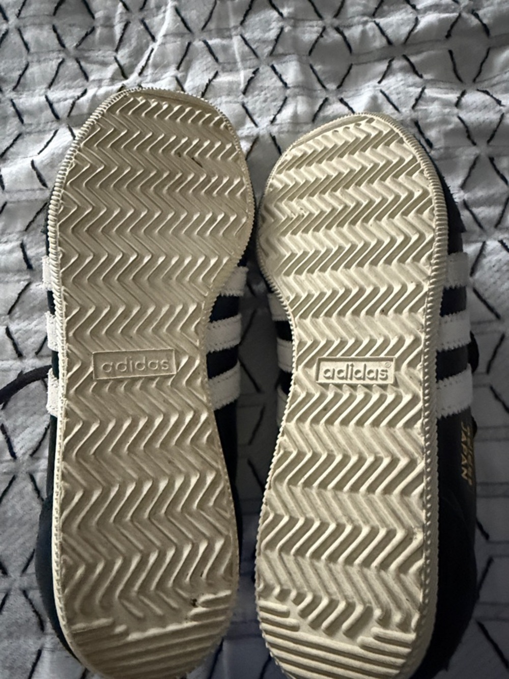 adidas Japan Black with White Stripes Retro Low-Top Sneakers - Picture 4 of 7